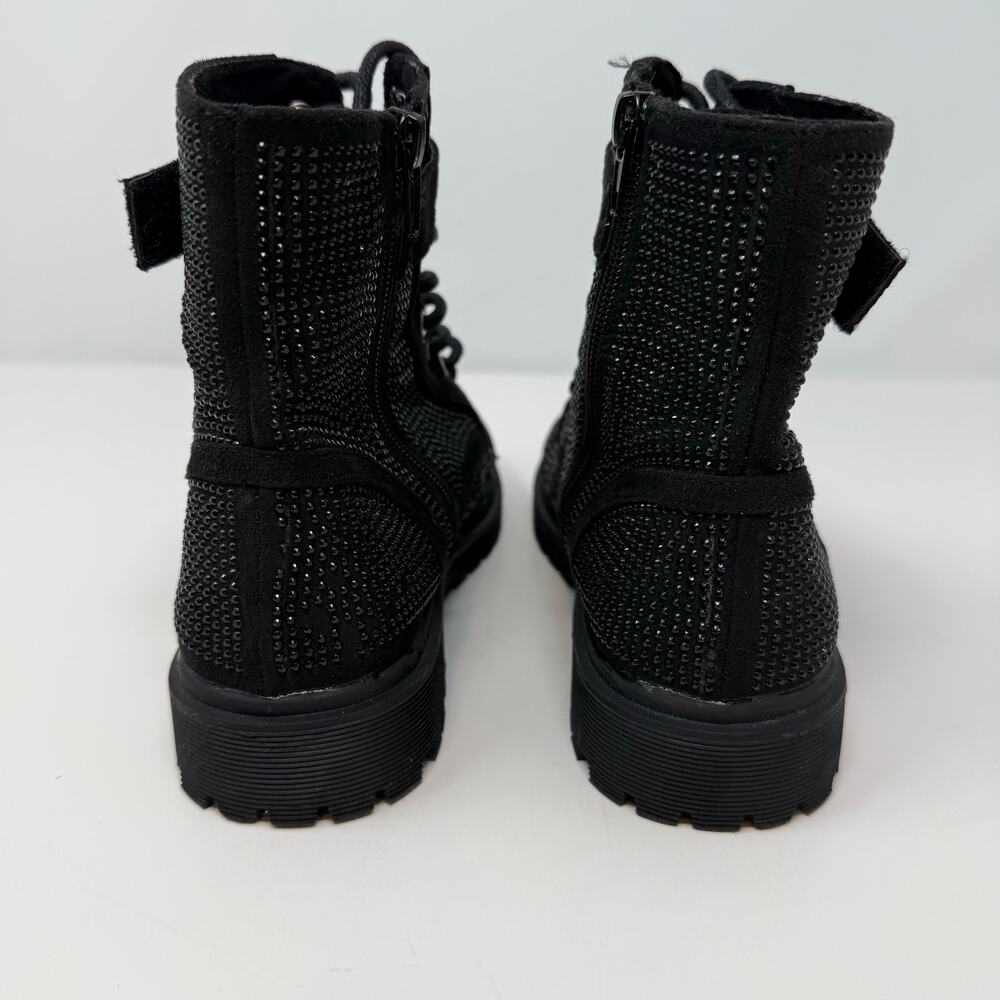 Bebe Combat Boots Women's 6 Side Zip Dayani-J Boot Beaded - Picture 7 of 10